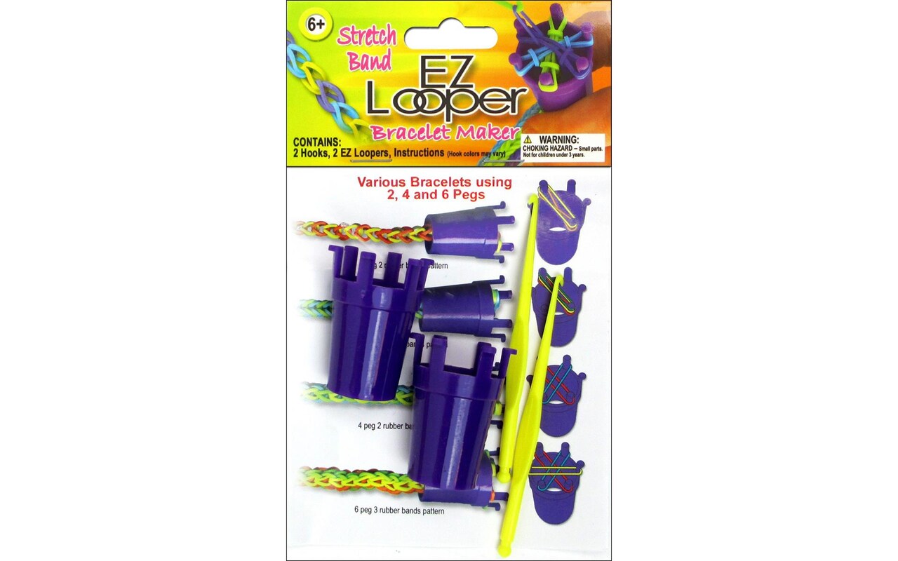 Pepperell Stretch Band Bracelet Maker Tool Set, 4 Piece, Jewelry Making Tools for Bracelets, Rings, Anklets, and Hair Accessories